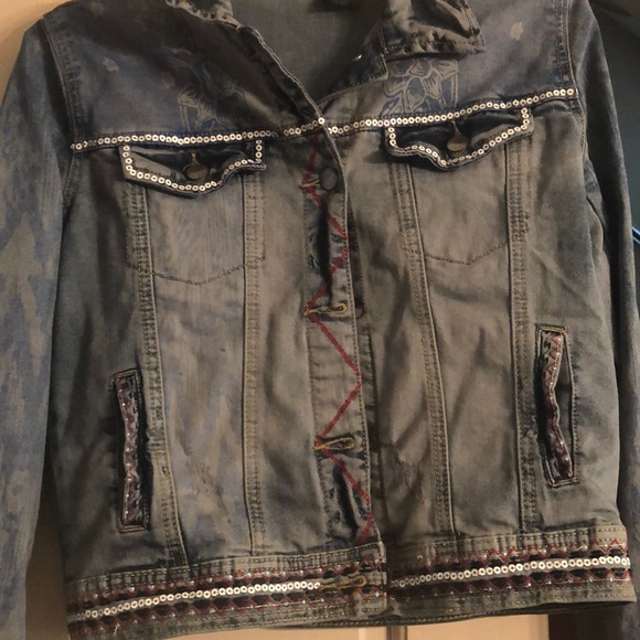 Desigual Jadi Wanita denim embellished jacket - Picture 3 of 6